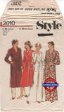 Style 2010 Robe in Two Lengths with Self Tie Belt, Uncut, Factory Folded Sewing Pattern Bust 34-36 (87-92 cm)