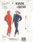 Kwik Sew 2017 Women's Jogging Suits, Uncut, F/Folded, Sewing Pattern Size 31.5-45