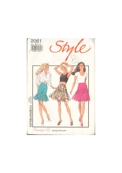Style 2061 Sewing Pattern, Skirts, Size 6-12, Partially Cut, Complete