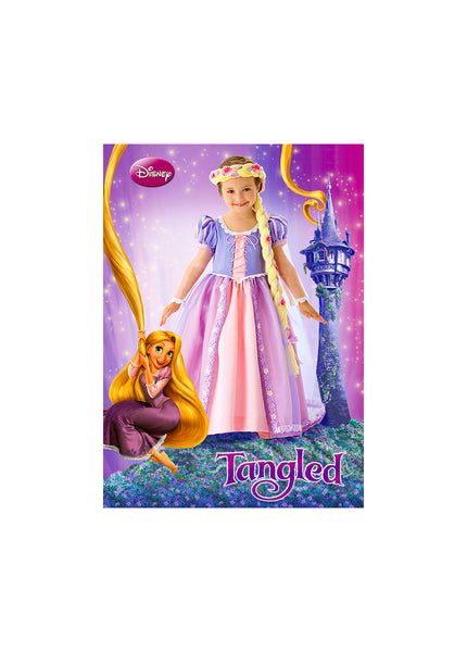 Simplicity 2065 Girls' Tangled Rapunzel Costume and Braided Knit Hairpiece, Uncut, Factory Folded Sewing Pattern Size 3-8