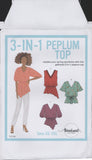 Thread Count 2109 Sewing Pattern, Peplum Top, Size XS-XXL, Uncut, Factory Folded