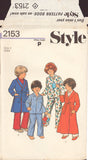 Style 2153 Sewing Pattern, Child's Dressing Gown and Pajamas, Size 4,  Partially Neatly Cut, Complete