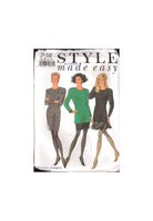 Style 2168 Semi-Fitted Dresses with Round Neckline, Optional Flounced Lower Edge, Uncut, Factory Folded Sewing Pattern Multi Size 8-18