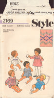 Style 2169 Sewing Pattern, Babies' Wardrobe, Size 6 Months, Cut, Complete