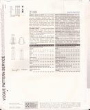 Vogue 2188 Sewing Pattern, Jacket & Pants, Size 12-14-16, Partially Cut, Complete