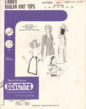 Bevknits 2200 Sewing Pattern Women's Raglan Knit Tops Size 8-20 Uncut