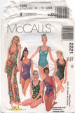 McCall's 2221 One Piece Swimsuits and Pareo, Uncut, F/Folded Sewing Pattern Size 12