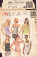 McCall's 2222 Sewing Pattern, Tops, Size Medium, Uncut Factory Folded