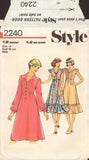 Style 2240 Sewing Pattern, Misses' Dress, Size 14, Cut, Complete