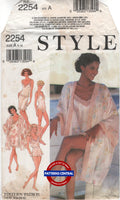 Style 2254 Lingerie: Lace Trimmed Camisole, French Knickers, Teddy, Robe, Full or Half Slip, Uncut, Factory Folded Sewing Pattern Size 6-16