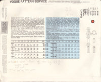 Vogue 2254 Sewing Pattern, Shirt, Pants, Skirt, Size 12, Cut, Complete