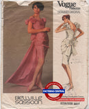 Vogue 2277 Evening Dress with Optional Train, Cut, Complete, Size 12