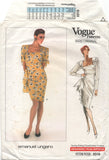Vogue 2310 Emanuel Ungaro Close Fitting Dress with Ruched Front Detail, Uncut, F/Folded, Sewing Pattern Size 10