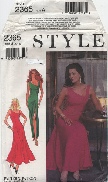 90s Dress Sewing Pattern: Style 2365 Asymmetrical Neckline Dress with Patterns Central 90s Dress Sewing Pattern: Style 2365 Asymmetrical Neckline Dress with Patterns Central
