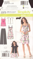 Simplicity 2373 Sewing Pattern, Dress, Pants, Top, Jacket, Size 16-24, Uncut, Factory Folded