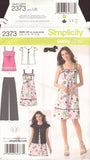 Simplicity 2373 Sewing Pattern, Dress, Pants, Top, Jacket, Size 16-24, Uncut, Factory Folded