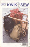 Kwik Sew 2379 Sewing Pattern, Back Packs, One Size, Partially Cut, Incomplete