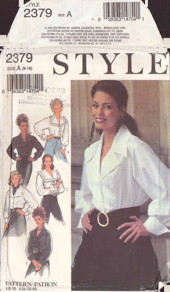 Style 2379 Sewing Pattern, Misses' Blouse, Size 8-18, Cut, Complete
