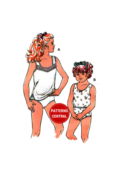Kwik Sew 2411 Girls' Camisole and Panties, Uncut, Factory Folded Sewing Pattern Size 4-7 child (Copy)