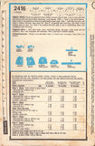 Style 2416 Sewing Pattern, Babies' Dress, Size 12 Months, Uncut, Factory Folded