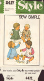 Style 2417 Sewing Pattern, Babies' Dress, Overdress or Pinafore, Size 6 Months, Partially Cut, Complete