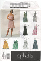 Vogue 2424 Empire Waist Dress in Two Lengths, Uncut, F/Folded, Sewing Pattern Size 8-12