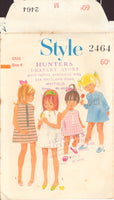 Style 2464 Sewing Pattern, Children's Dress, Child Size 4, Cut, Incomplete