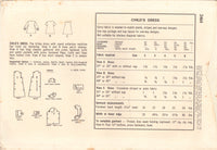 Style 2464 Sewing Pattern, Children's Dress, Child Size 4, Cut, Incomplete