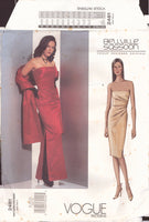Vogue 2481 Sewing Pattern Dress and Stole Size 8-10-12, Cut, Complete