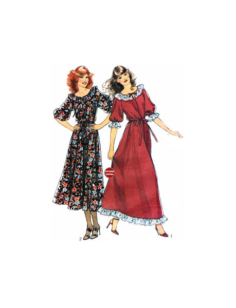 Style 2496 Peasant, Cottagecore Dress in Two Lengths, Cut, Complete, Sewing Pattern Size 10