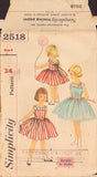 Simplicity 2518 Sewing Pattern, Girls' Dress, Size 4, Factory Cut, Unprinted