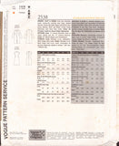 Vogue 2538 Sewing Pattern, Dress, Coat, Size 8-10-12, Cut, Incomplete