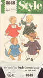 Style 2549 Sewing Pattern, Babies' Dress, Size 12 Months, Cut, Complete