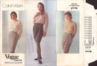 Vogue 2570 Sewing Pattern, Skirt, Size 8-10-12, Partially Cut, Complete