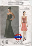 Vogue 2584 Evening Dress in Two Lengths, Cut, Complete, Size 8-12