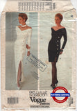 Vogue 2596 Close Fitting, Slightly Tapered Evening Dress, Uncut, Factory Folded, Size 12-16