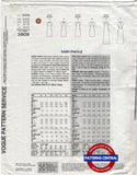 Vogue 2606 Fitted, Tapered Evening Halter Dress in Two Lengths, Uncut, Factory Folded, Size 12-16