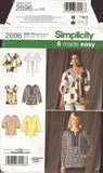 Simplicity 2696 Sewing Pattern, Women's Tunics, Size 6-14, Uncut Factory Folded