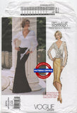 Vogue 2711 Evening Wrap Top and Skirt in Two Lengths, Part Cut, Complete, Size 14