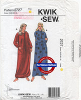 Kwik Sew 2727 Fleece Lounger and Robe, Uncut, Factory Folded Sewing Pattern Bust 31.5-45 (80-114 cm)