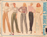 Vogue 2761 Sewing Pattern, Misses' Pants, Size 12, Cut, Complete