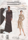Vogue 2764 Oscar de la Renta Formal Jacket and Skirt, Uncut, F/Folded, Sewing Pattern Size 12-16