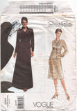 Vogue 2764 Oscar de la Renta Formal Jacket and Skirt, Uncut, F/Folded, Sewing Pattern Size 12-16