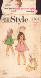Style 2767 Toddler's Dress and Panties, Size 3, Cut, Incomplete