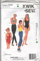 Kwik Sew 2797 Women's Leotards and Leggings, Uncut, F/Folded, Sewing Pattern Size XS-XL
