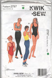 Kwik Sew 2797 Women's Leotards and Leggings, Uncut, F/Folded, Sewing Pattern Size XS-XL