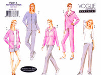 Vogue 2816 Activewear: Jacket, Top, Shorts and Pants, Uncut, F/Folded, Sewing Pattern Size 8-12