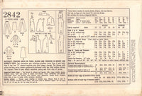 Style 2842 Sewing Pattern, Maternity Pinafore Dress or Tunic, Blouse & Pants, Size 12, Uncut, Factory Folded