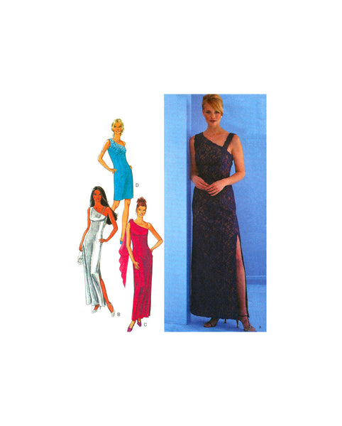 one shoulder evening dress sewing pattern One Shoulder Maxi Dress Sewing Pattern