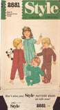 Style 2881 Sewing Pattern, Child's Sleepsuit and Nightdress, Size 5, Uncut, Factory Folded
